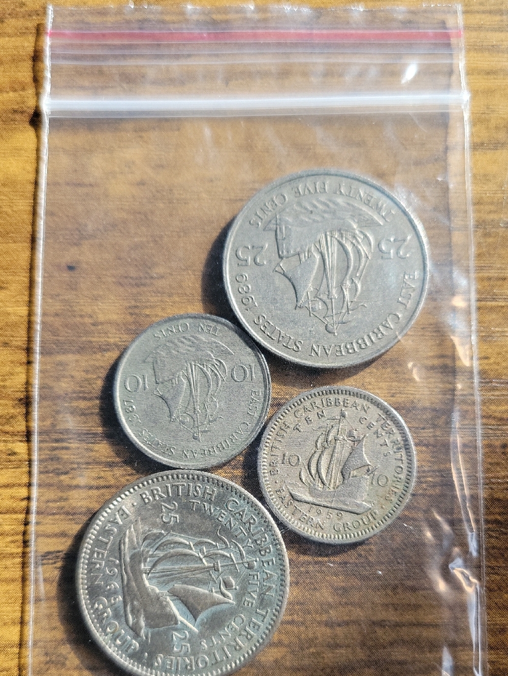 Vintage East Caribbean State Coin Lot - Silver Toned